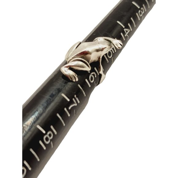 Vintage Signed 925 (Sterling Silver) Size 5.5 Frog Ring (A680) - Picture 3 of 4